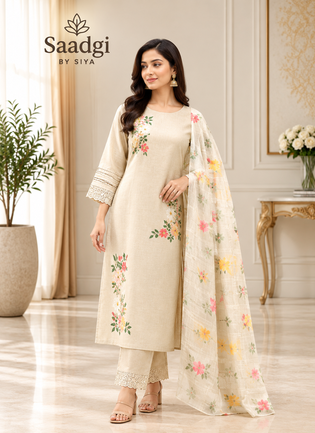 Kadhi kurta set with dupatta